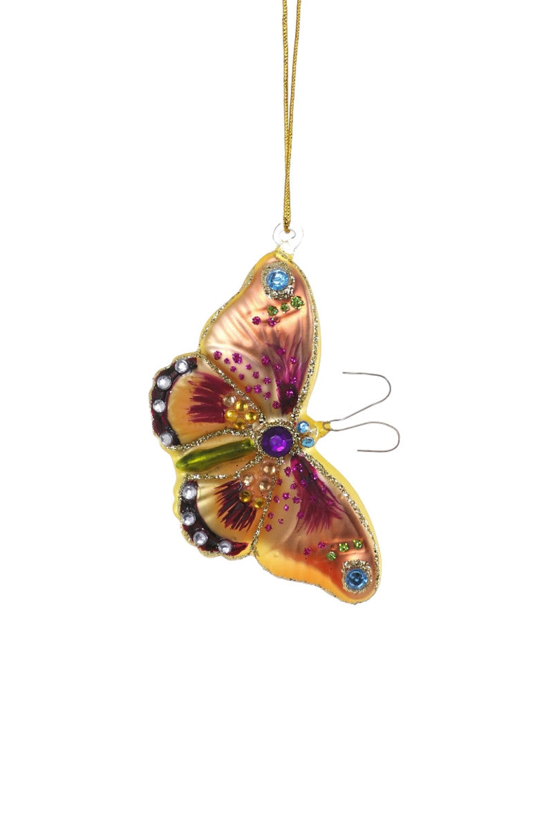 Enchanted Papillion Glass Ornament