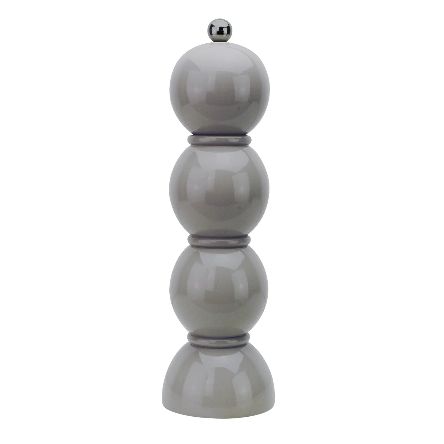 Chiffon Grey Lacquer Bobbin Salt & Pepper Mill Grinder, London