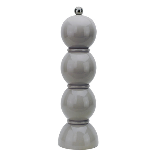 Chiffon Grey Lacquer Bobbin Salt & Pepper Mill Grinder, London