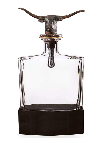 Nueces "Longhorn" Decanter w/ iron stand