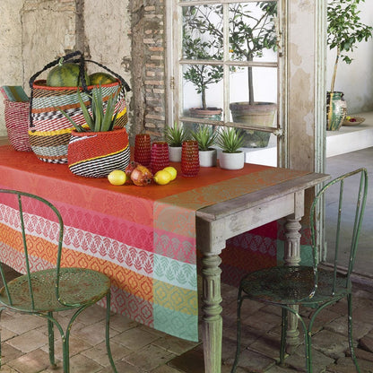 Bastide Red Pepper Coated Tablecloth - r. h. ballard shop