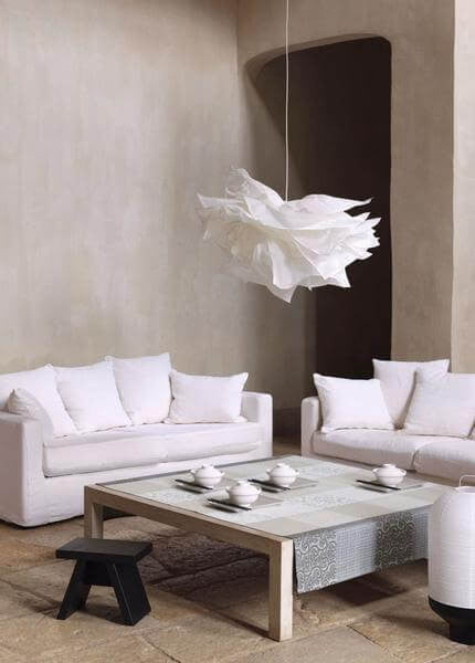 Fleurs de Kyoto Mist Coated Tablecloth - r. h. ballard shop