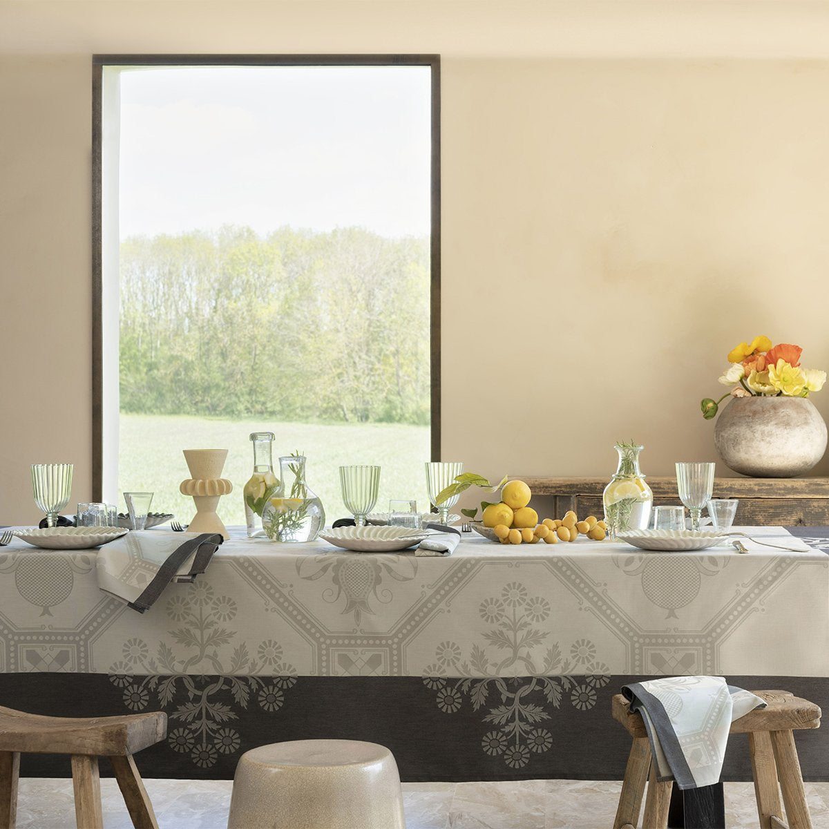 Hacienda Blue Tablecloth Ambiance