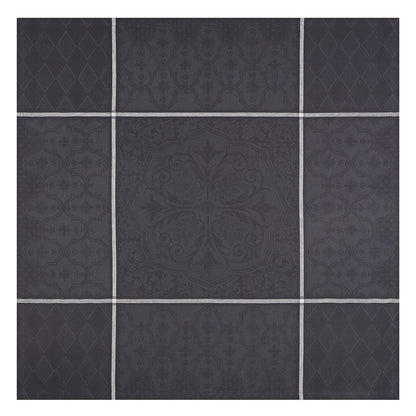 Armoiries Black Linen Small Tablecloth
