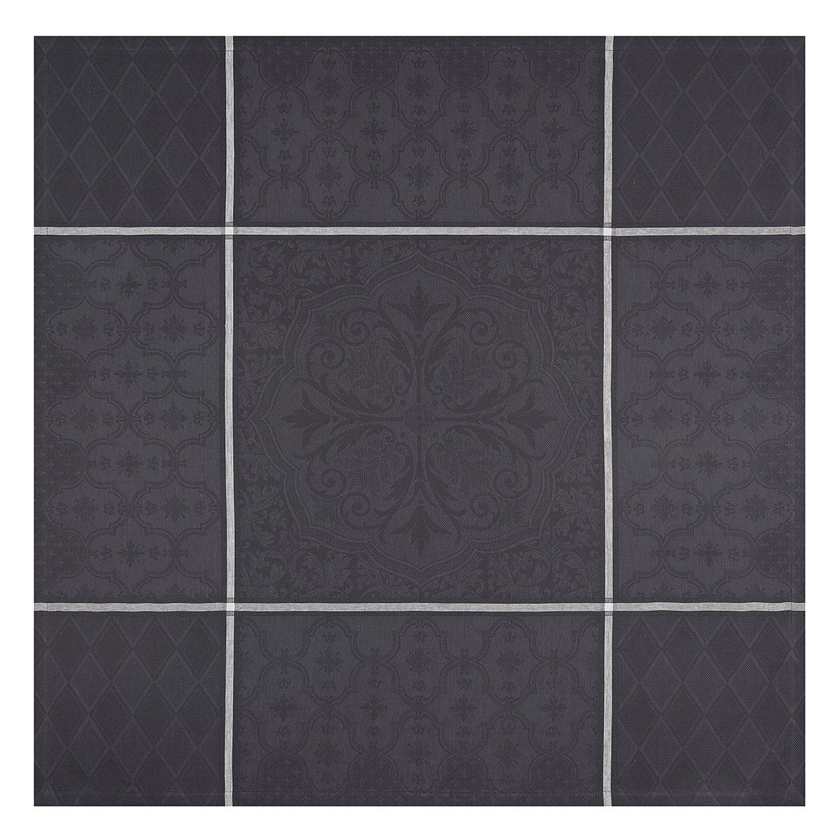 Armoiries Black Linen Small Tablecloth
