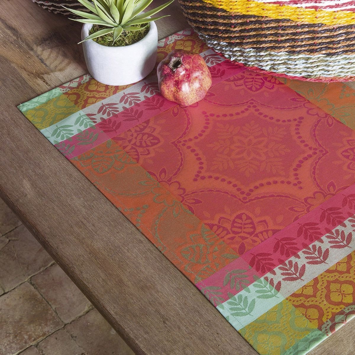Bastide Red Pepper Coated Tablecloth - r. h. ballard shop