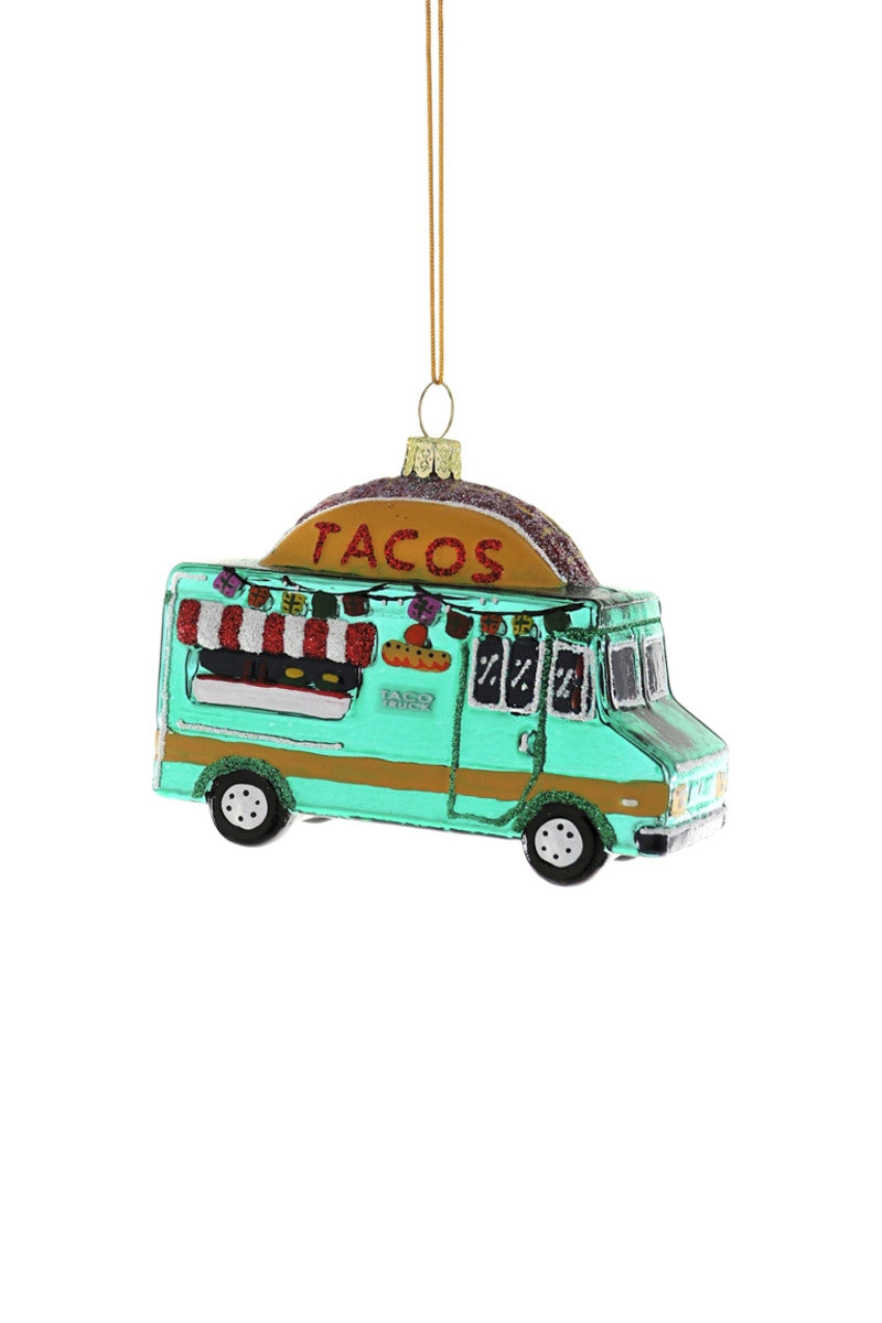 Taco Truck Glass Ornament