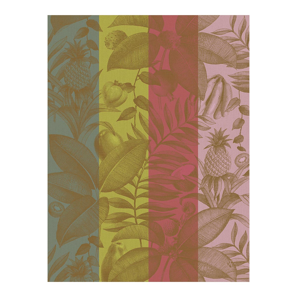 Exotic Fruits Pink Tea Towel