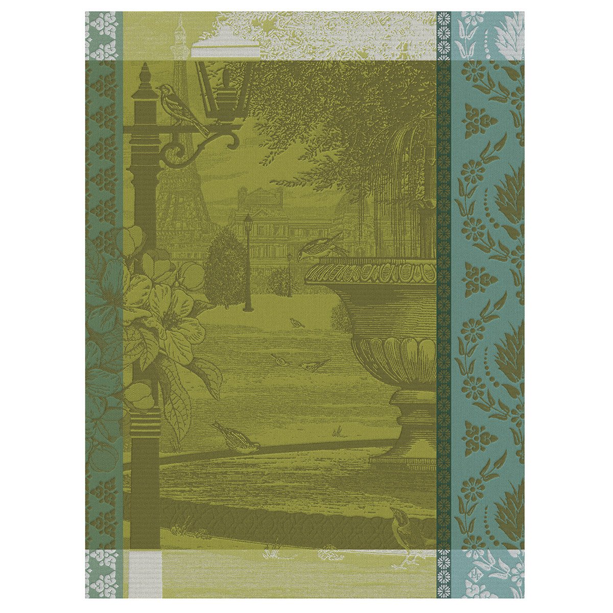 Jardin Parisien Green Towel