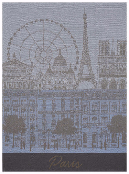 Paris Panorama Azure Towel - r. h. ballard shop