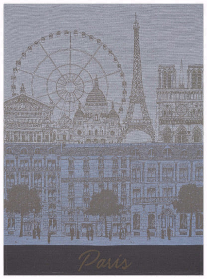 Paris Panorama Azure Towel - r. h. ballard shop
