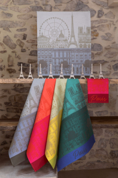 Paris Panorama Azure Towel - r. h. ballard shop