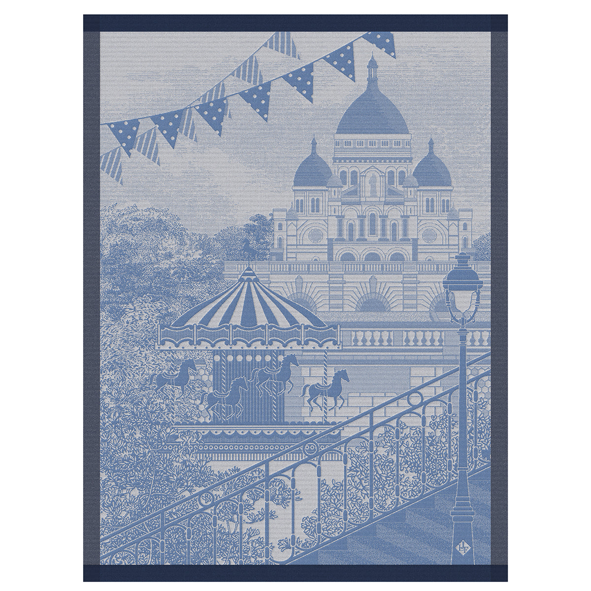 Promenade Parisienne Blue Towel