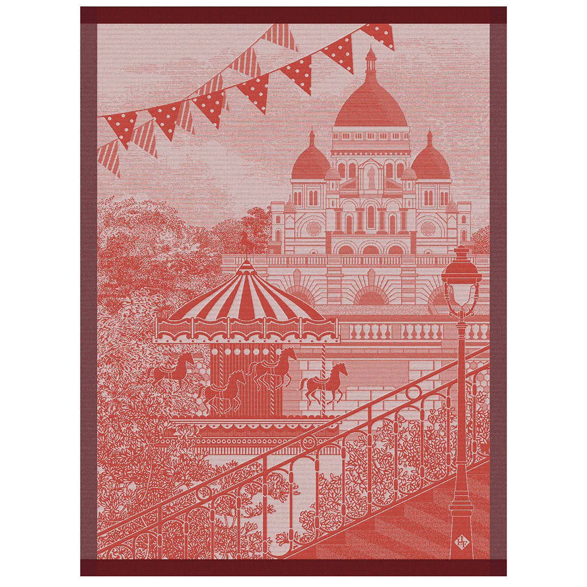 Promenade Parisienne Red Towel