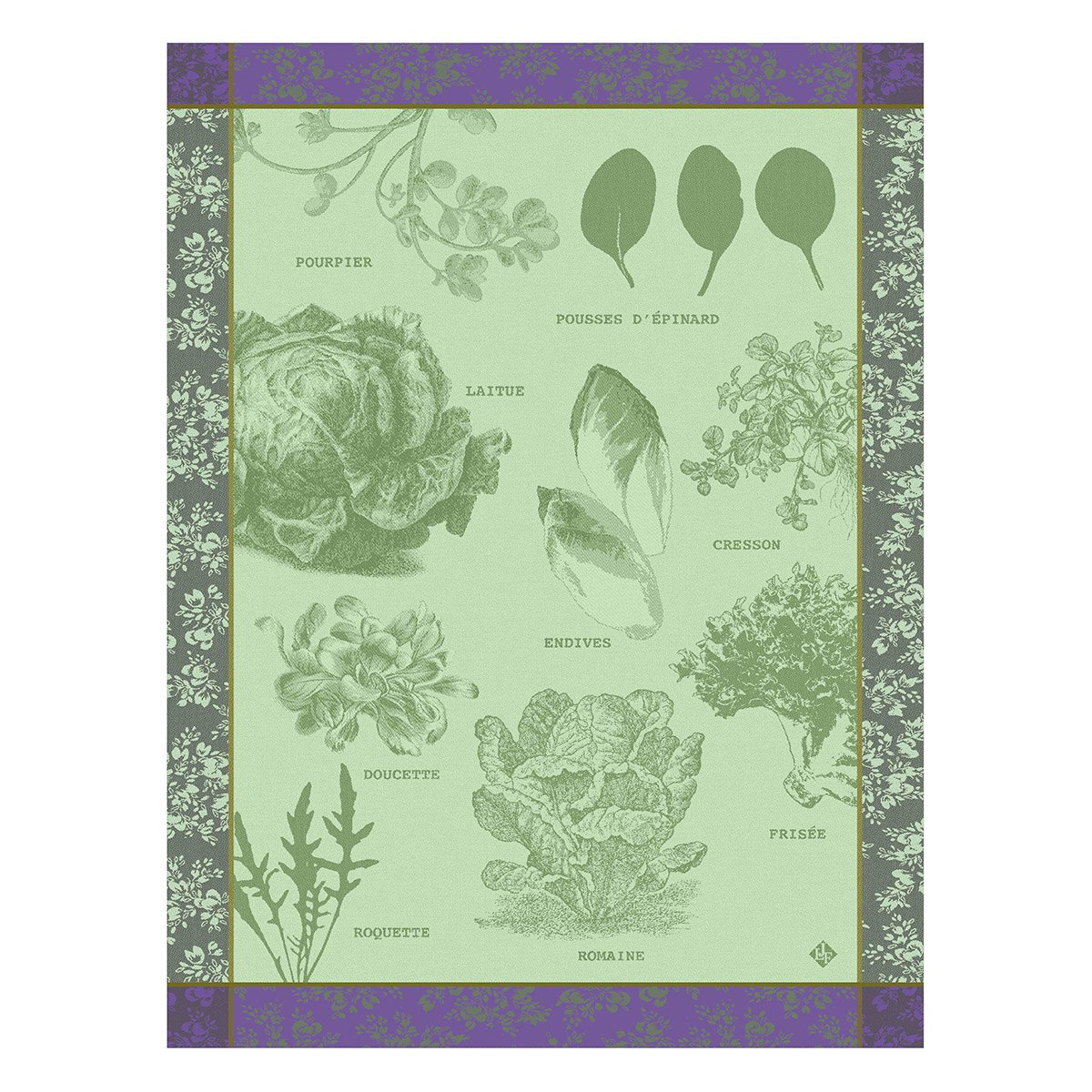 Salades Illustrees Green Towel 