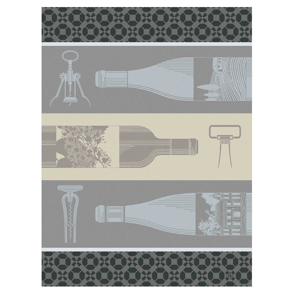 wine in the bottle white towel
