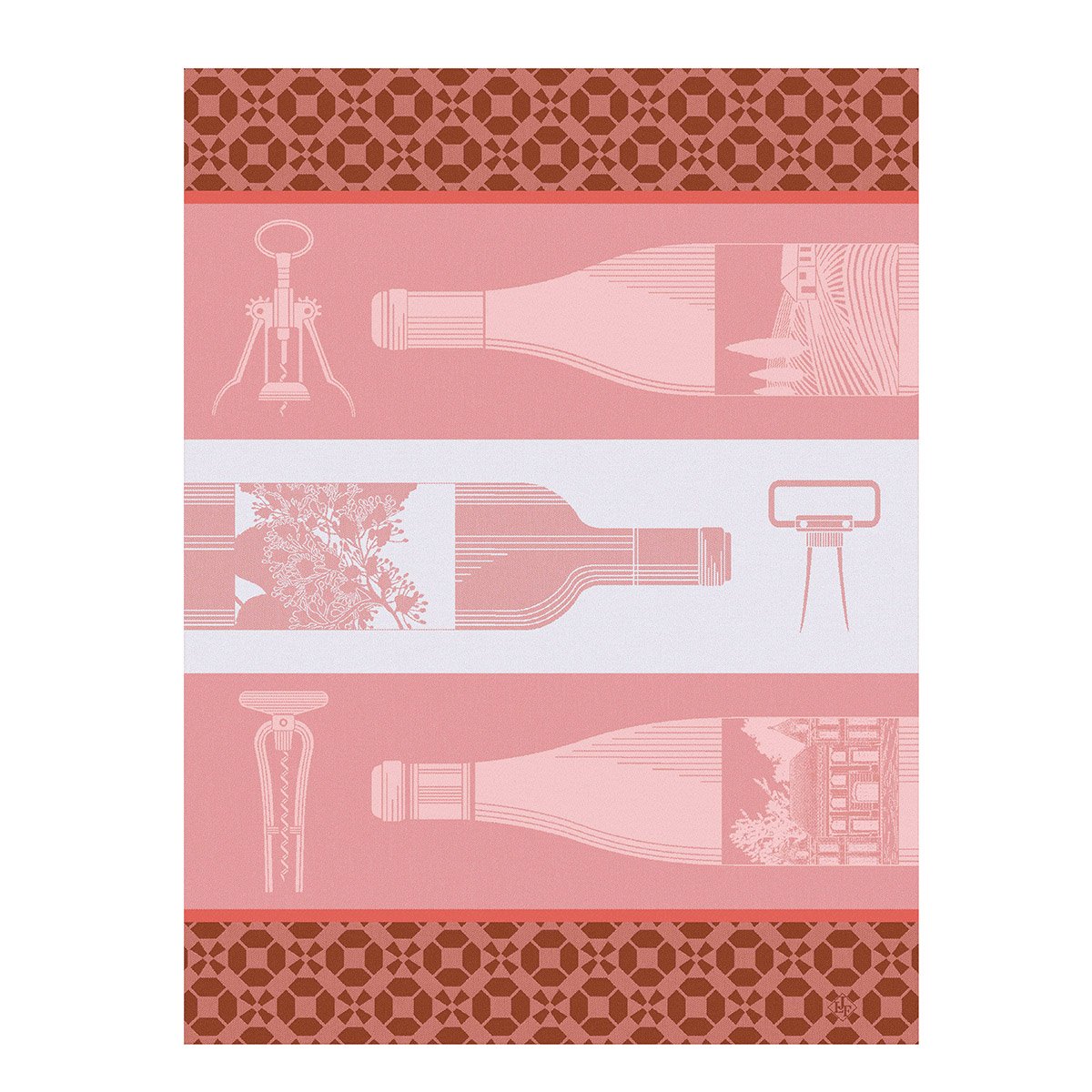 vin en bouteille pink towel