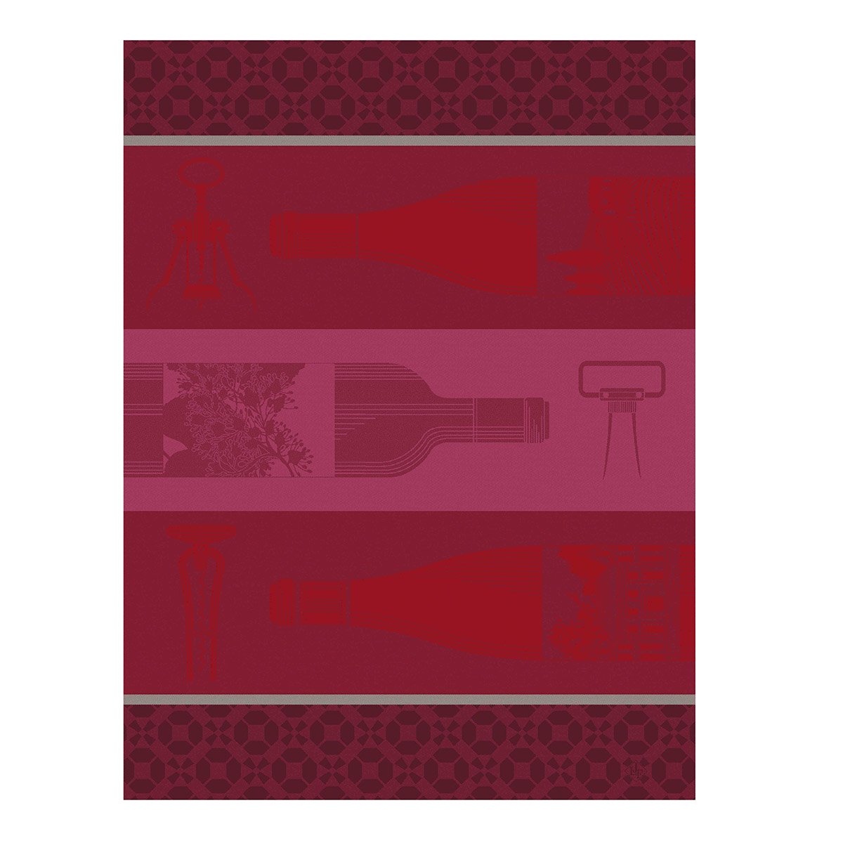 vin en bottle red towel