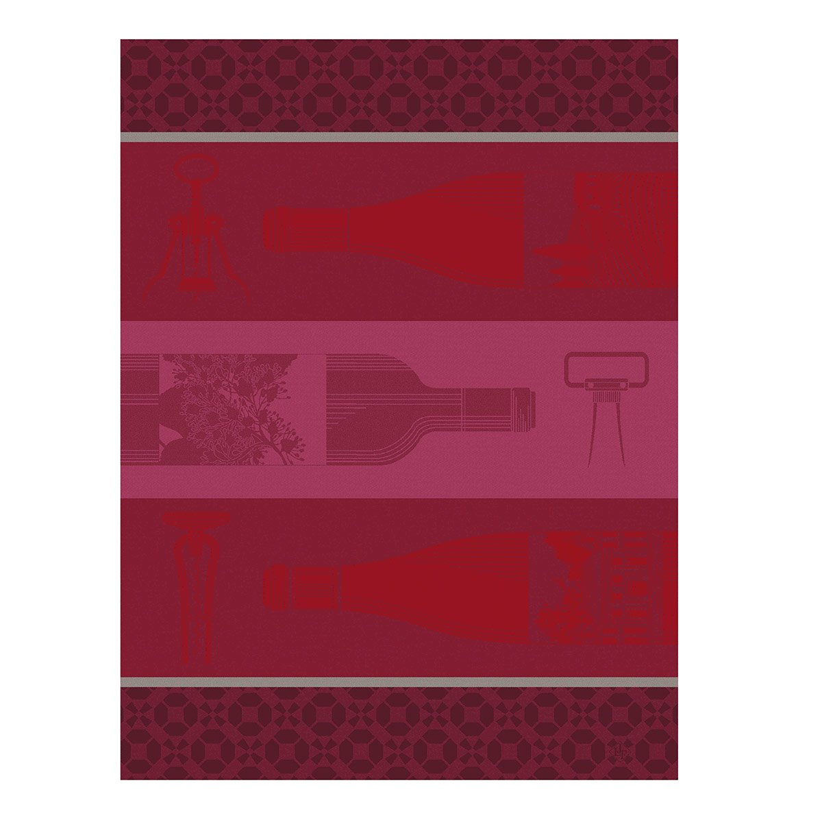 vin en bottle red towel